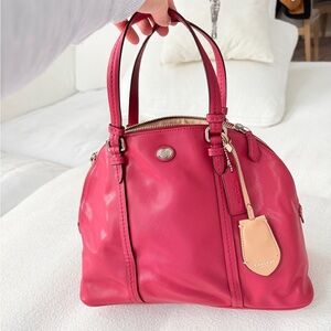 Coach Fuchsia Leather Satchel
